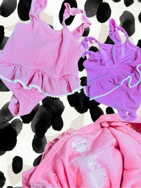 Pink Ruffled Toddler Swimsuit Banana Boat